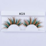 1Pair Colored 25mm Long Natural Makeup Mink Fake EyeLashes