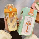 Kid Student Cute Plastic Stirring Fruit Color Cartoon Girl Sticker Creative Cups