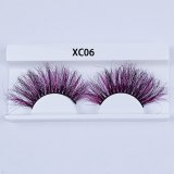 1Pair Colored 25mm Long Natural Makeup Mink Fake EyeLashes