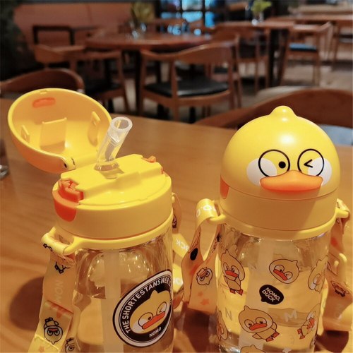 430ml Kids Girls Chirldren Women Duck Plastic Cartoon Water Cups