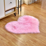 Multi-Functional Plush Living Room Heart-Shaped Carpet Non-Slip Floor Mat