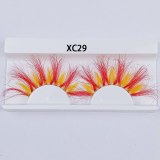 1Pair Colored 25mm Long Natural Makeup Mink Fake EyeLashes