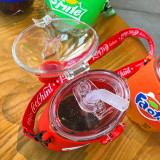 Creative Strap Straw Tratin Plastic Water Cups