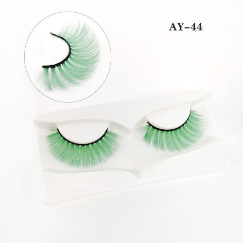 3D False Colored 14 Styles Natural Faux Mink Colorful Eyelashes