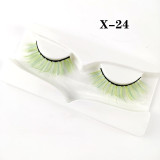 3D False Colored 14 Styles Natural Faux Mink Colorful Eyelashes