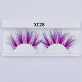 1Pair Colored 25mm Long Natural Makeup Mink Fake EyeLashes