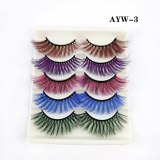 5 Pairs 3D Colored Faux Mink Eyelashes