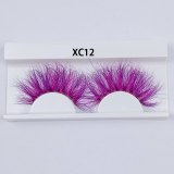 1Pair Colored 25mm Long Natural Makeup Mink Fake EyeLashes