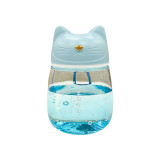 Easy to Carry Cartoon Transparent Portable Cute Mini Kitten Belly Water Glass Cups
