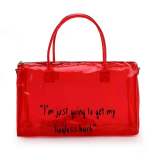 Women Fashion Large Travel Cabin Tote Shoulder Transparent Handbags 169710