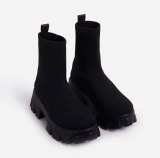 Women New Thick-Soled Knitted Short Boots