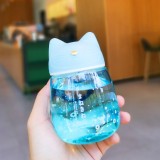 Easy to Carry Cartoon Transparent Portable Cute Mini Kitten Belly Water Glass Cups