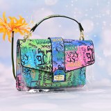 Graffiti Ladies Translucent Shoulder Bag Wallet Large Capacity Messenger Bags PS-805364