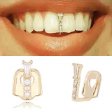 Women Men Hip Hop Teeth Cover Case Unisex Crystal Teeth Socket