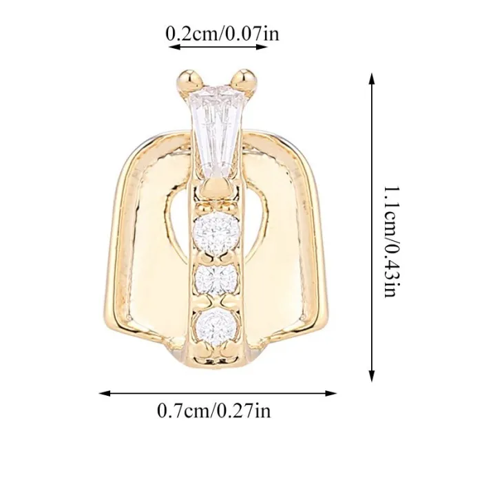 Women Men Hip Hop Teeth Cover Case Unisex Crystal Teeth Socket