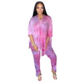 Women Summer Tie Dye V Neck Bodysuits Bodysuit Outfit Outfits TP2101-23