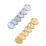 Rainbow Hiphop Gold and Silver New Punk Round Single Tooth Socket