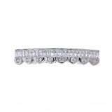 Teeth Grillz Top & Bottom Silver Color Grills Dental Mouth Hip Hop Tooth Socket BESG08910-12