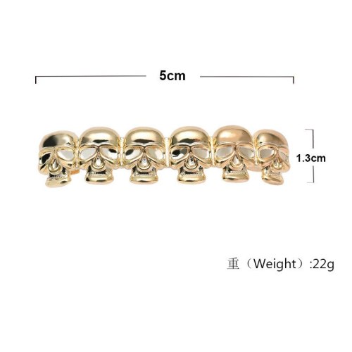 Hip Hop Gold Teeth Grillz Skull Bottom Tooth Grills Dental Mouth Tooth Socket BESYT095106