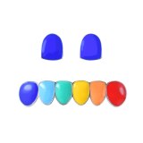 Rainbow Hiphop Gold and Silver New Punk Round Single Tooth Socket