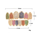 Iced Out Six Colors CZ Stone Grills Dental Hip Hop Tooth Socket BESYT07081