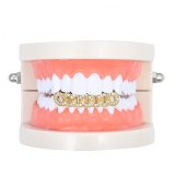 Hip Hop Grillz Circle Chain CZ Stone Iced Out Tooth Socket BESYT04556