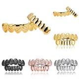 Teeth Decor Hip Hop Gold Color Top & Bottom Punk Teeth Socket