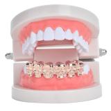 Hip Hop Gold Teeth Grillz Skull Bottom Tooth Grills Dental Mouth Tooth Socket BESYT095106