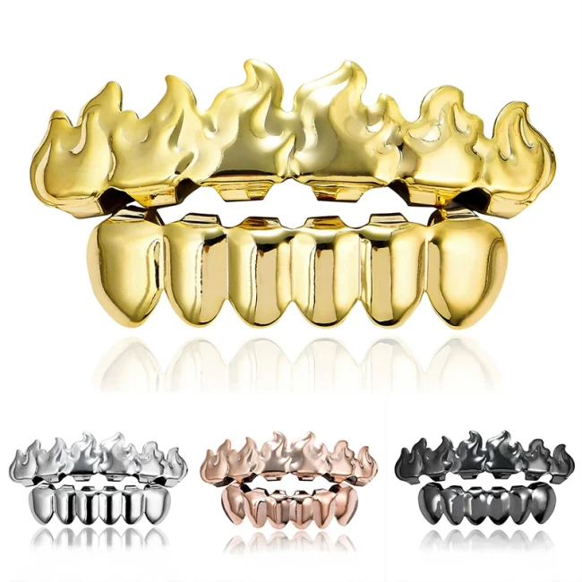 Hip Hop Teeth Decor Fire Shape Tooth Socket BESYT07687