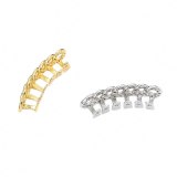 Hip Hop Grillz Circle Chain CZ Stone Iced Out Tooth Socket BESYT04556