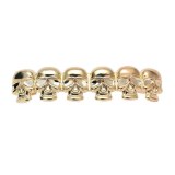 Hip Hop Gold Teeth Grillz Skull Bottom Tooth Grills Dental Mouth Tooth Socket BESYT095106