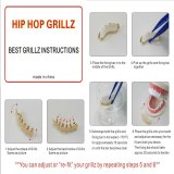 Hip Hop Braces Grill Set Gold Plated Four Full Open Face Tooth Socket