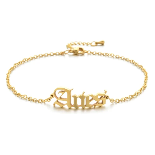 On The Leg Chain Stainless Steel Ankle Strap For Women 12 Constellation Anklets YX0091102
