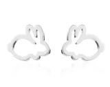 Fashion Women Rabbit Stud Stainless Steel Earrings GED06576