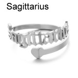 Women Stainless Steel 12 Constellation Finger Rings YX002233