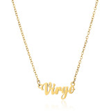 18K Stainless Steel 12 Constellation English Letter Pendant Earrings YX008091