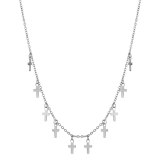 Women Vintage Star/Cross/Heart Stainless Steel Chain Necklaces YX001021