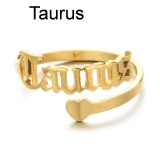 Women Stainless Steel 12 Constellation Finger Rings YX002233