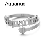 Women Stainless Steel 12 Constellation Finger Rings YX002233