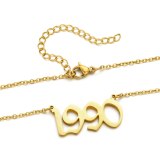 Environmental Protection Vacuum Plating Stainless Steel O-chain Year Number Necklaces YX00314