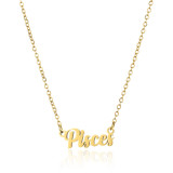 18K Stainless Steel 12 Constellation English Letter Pendant Earrings YX008091
