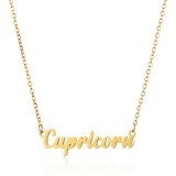 18K Stainless Steel 12 Constellation English Letter Pendant Earrings YX008091