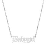Best-Selling Stainless Steel English Women Necklaces YX004253