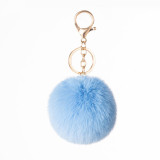 32 colors Faux Rabbit Fur Pom Pom Keychain For Women And Girls SKL-0112