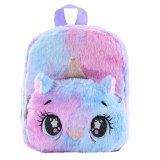 Unicorn Fox Pink Plush Children's School Backpack Bags XW-14556