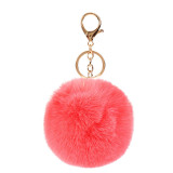 32 colors Faux Rabbit Fur Pom Pom Keychain For Women And Girls SKL-0112
