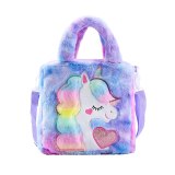 Soft Plush Unicorn Cartoon Children Coin Messenger Handbags XW-13748