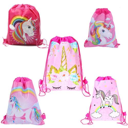 Children Birthday Party Unicorn Drawstring Cartoon Unicorn School Backpacks QH601021