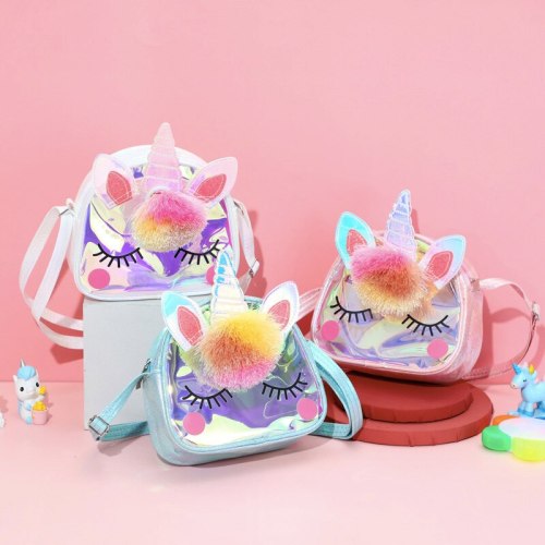 Women Cute Adorable Unicorn Clear Cartoon Girl Shoulder Bags XW-12435