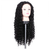 Matte High-Temperature Silk African Small Roll Long Curly Hair Chemical Fiber Wigs